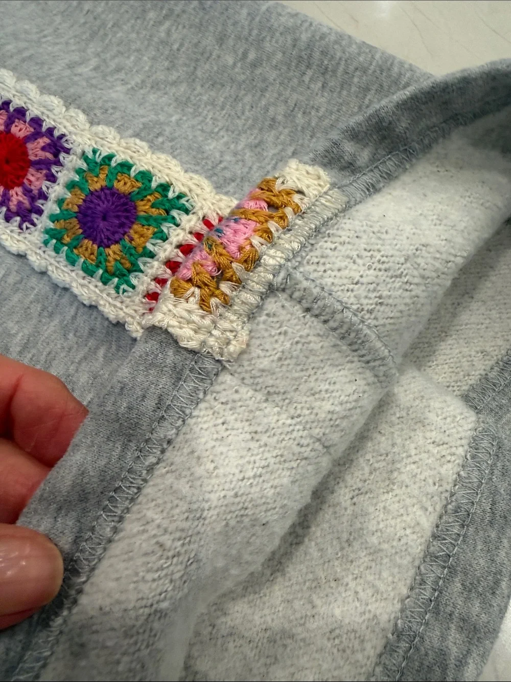 Natural Life Boho Embroidered Sweatpants. - Picture 5 of 8